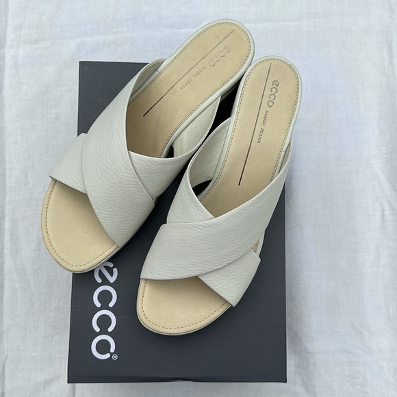 ECCO Women's Touch Plateau Platform Slide Sandal Beachy Coastal Easy Comfortable - Picture 9 of 11